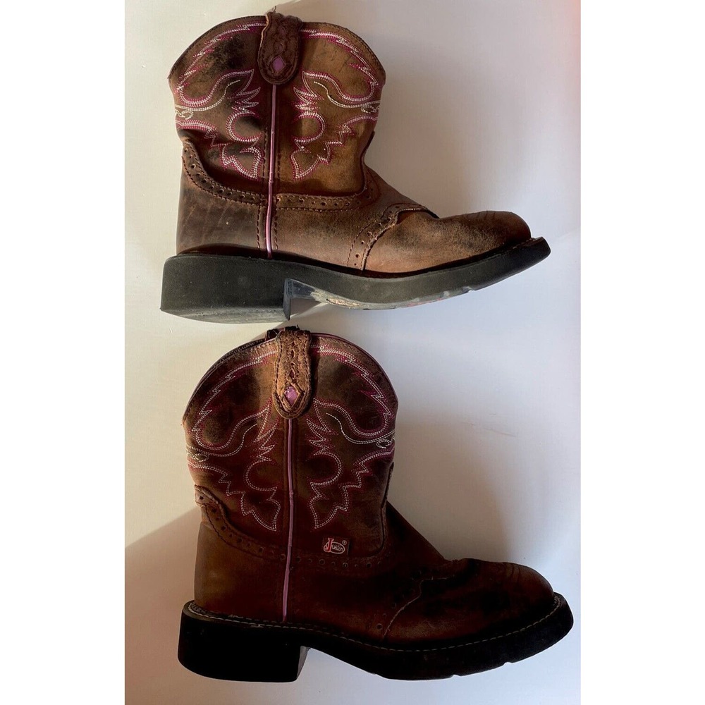 Justin Gypsy Boots Womens Size 8 B Brown Western Cowgirl Pull On L9903 Leather - Picture 2 of 9